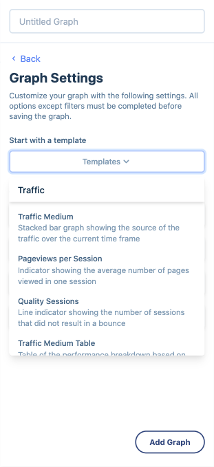 Create a custom report, templates